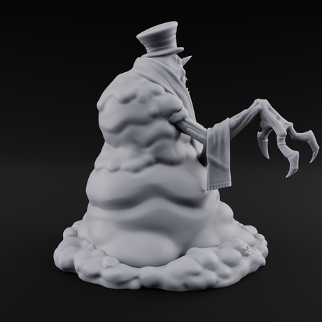 Skull Hoarding Top Hat Evil Snowman Miniature for Dungeons and Dragons, Pathfinder or other TTRPGs