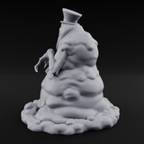 Skull Hoarding Top Hat Evil Snowman Miniature for Dungeons and Dragons, Pathfinder or other TTRPGs
