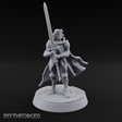 Double Handed Dangerous Human Warrior Miniature for Dungeons and Dragons, Pathfinder or other TTRPGs