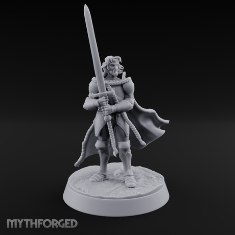 Double Handed Dangerous Human Warrior Miniature for Dungeons and Dragons, Pathfinder or other TTRPGs