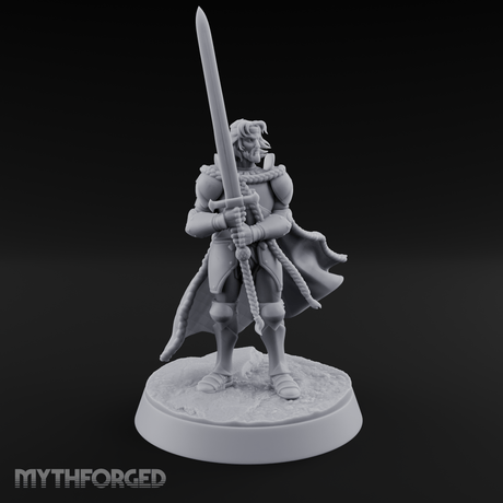 Double Handed Dangerous Human Warrior Miniature for Dungeons and Dragons, Pathfinder or other TTRPGs