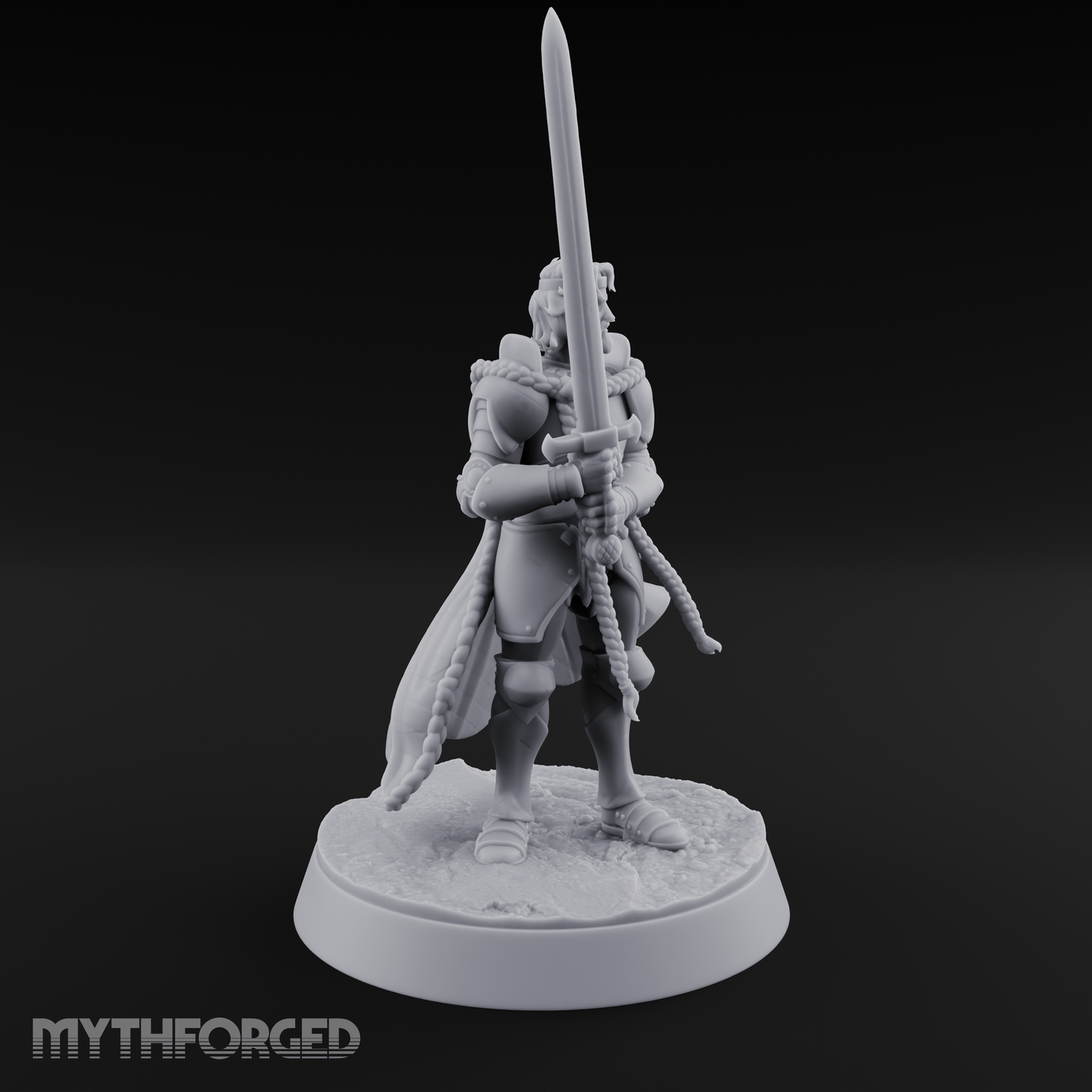 Double Handed Dangerous Human Warrior Miniature for Dungeons and Dragons, Pathfinder or other TTRPGs