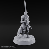 Double Handed Dangerous Human Warrior Miniature for Dungeons and Dragons, Pathfinder or other TTRPGs