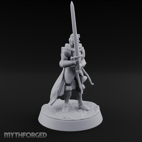 Double Handed Dangerous Human Warrior Miniature for Dungeons and Dragons, Pathfinder or other TTRPGs