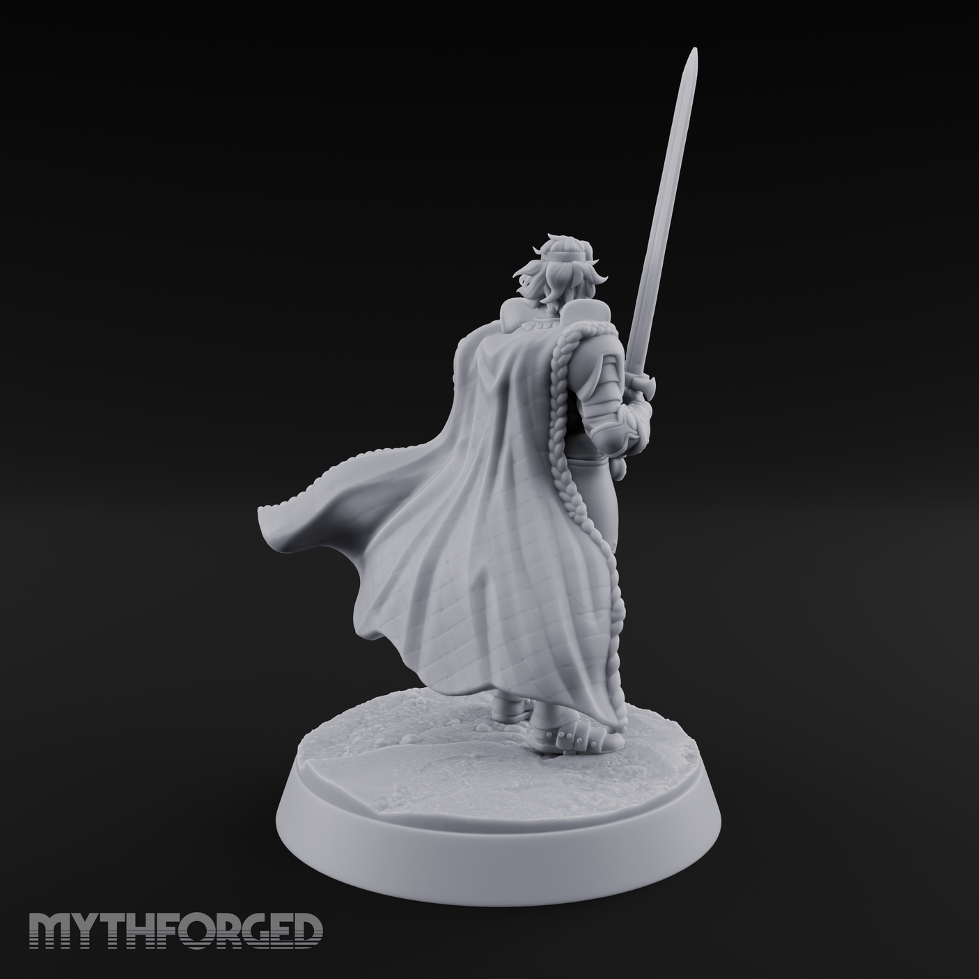 Double Handed Dangerous Human Warrior Miniature for Dungeons and Dragons, Pathfinder or other TTRPGs
