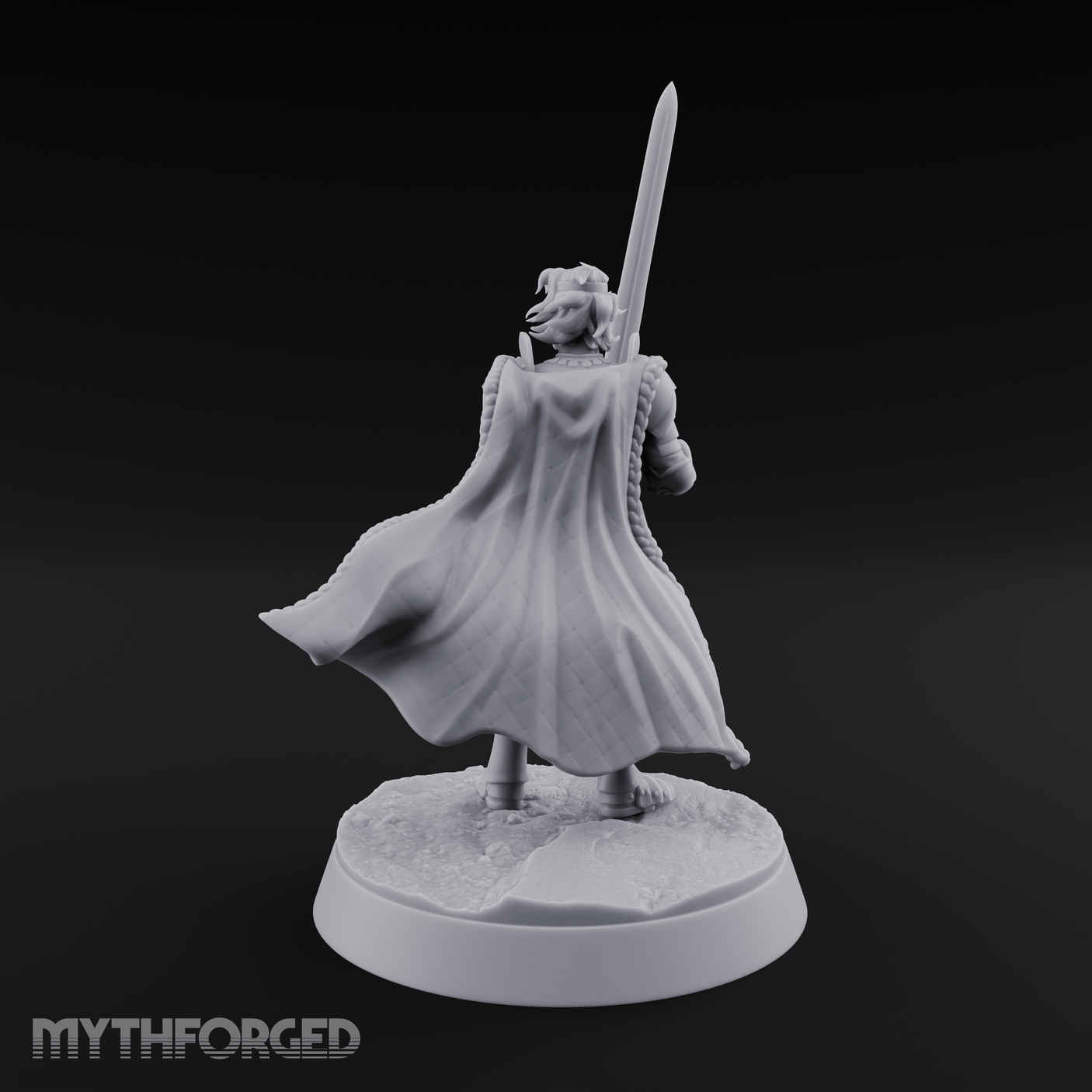 Double Handed Dangerous Human Warrior Miniature for Dungeons and Dragons, Pathfinder or other TTRPGs