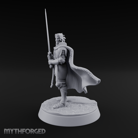 Double Handed Dangerous Human Warrior Miniature for Dungeons and Dragons, Pathfinder or other TTRPGs