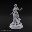 Hands Gesturing Freely Human Enchantress Miniature for Dungeons and Dragons, Pathfinder or other TTRPGs