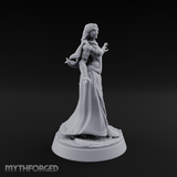 Hands Gesturing Freely Human Enchantress Miniature for Dungeons and Dragons, Pathfinder or other TTRPGs