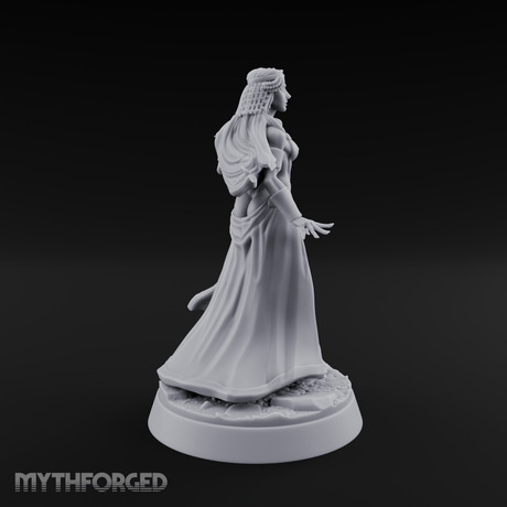 Hands Gesturing Freely Human Enchantress Miniature for Dungeons and Dragons, Pathfinder or other TTRPGs