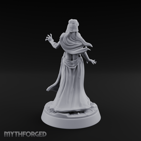 Hands Gesturing Freely Human Enchantress Miniature for Dungeons and Dragons, Pathfinder or other TTRPGs