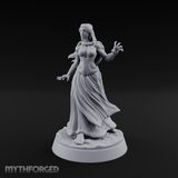 Hands Gesturing Freely Human Enchantress Miniature for Dungeons and Dragons, Pathfinder or other TTRPGs