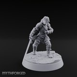 Striding Forward Confident Human Warrior Miniature for Dungeons and Dragons, Pathfinder or other TTRPGs