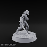 Striding Forward Confident Human Warrior Miniature for Dungeons and Dragons, Pathfinder or other TTRPGs