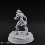 Striding Forward Confident Human Warrior Miniature for Dungeons and Dragons, Pathfinder or other TTRPGs