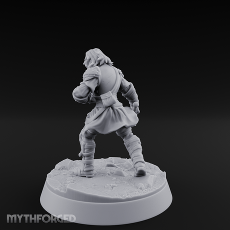 Striding Forward Confident Human Warrior Miniature for Dungeons and Dragons, Pathfinder or other TTRPGs
