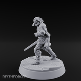 Striding Forward Confident Human Warrior Miniature for Dungeons and Dragons, Pathfinder or other TTRPGs