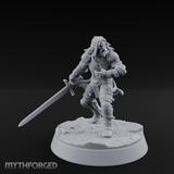 Striding Forward Confident Human Warrior Miniature for Dungeons and Dragons, Pathfinder or other TTRPGs