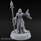Grand Robed Human Wizard Miniature for Dungeons and Dragons, Pathfinder or other TTRPGs