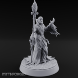 Grand Robed Human Wizard Miniature for Dungeons and Dragons, Pathfinder or other TTRPGs