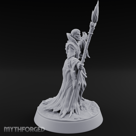 Grand Robed Human Wizard Miniature for Dungeons and Dragons, Pathfinder or other TTRPGs