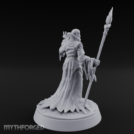 Grand Robed Human Wizard Miniature for Dungeons and Dragons, Pathfinder or other TTRPGs
