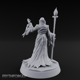 Grand Robed Human Wizard Miniature for Dungeons and Dragons, Pathfinder or other TTRPGs