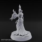 Grand Robed Human Wizard Miniature for Dungeons and Dragons, Pathfinder or other TTRPGs