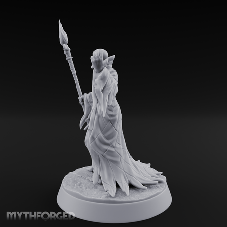 Grand Robed Human Wizard Miniature for Dungeons and Dragons, Pathfinder or other TTRPGs