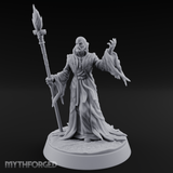 Grand Robed Human Wizard Miniature for Dungeons and Dragons, Pathfinder or other TTRPGs
