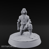 Kneeling In Contemplation Human Noble Miniature for Dungeons and Dragons, Pathfinder or other TTRPGs