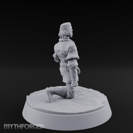 Kneeling In Contemplation Human Noble Miniature for Dungeons and Dragons, Pathfinder or other TTRPGs
