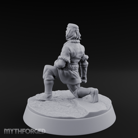 Kneeling In Contemplation Human Noble Miniature for Dungeons and Dragons, Pathfinder or other TTRPGs
