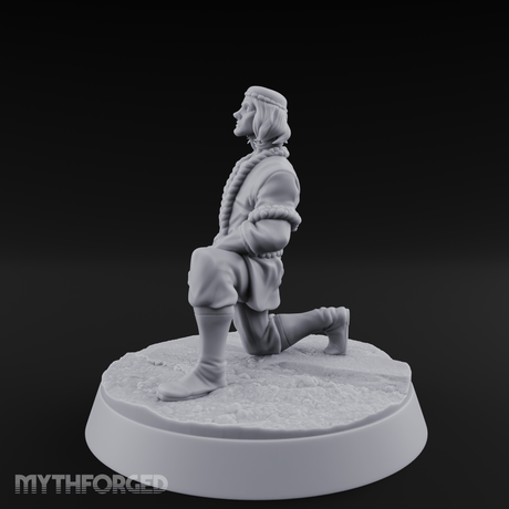 Kneeling In Contemplation Human Noble Miniature for Dungeons and Dragons, Pathfinder or other TTRPGs