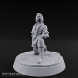 Kneeling In Contemplation Human Noble Miniature for Dungeons and Dragons, Pathfinder or other TTRPGs