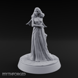 Flowing Regally Human Noble Miniature for Dungeons and Dragons, Pathfinder or other TTRPGs