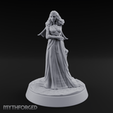 Flowing Regally Human Noble Miniature for Dungeons and Dragons, Pathfinder or other TTRPGs