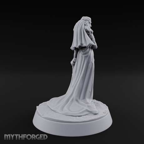 Flowing Regally Human Noble Miniature for Dungeons and Dragons, Pathfinder or other TTRPGs