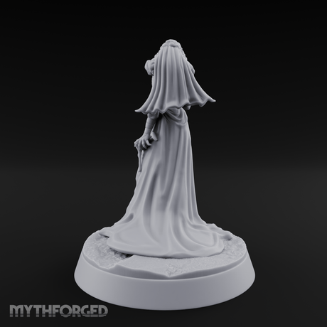 Flowing Regally Human Noble Miniature for Dungeons and Dragons, Pathfinder or other TTRPGs