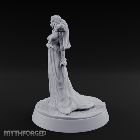 Flowing Regally Human Noble Miniature for Dungeons and Dragons, Pathfinder or other TTRPGs