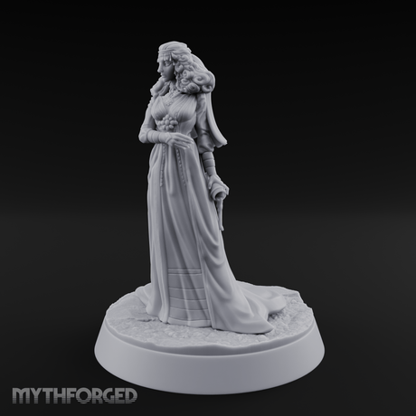 Flowing Regally Human Noble Miniature for Dungeons and Dragons, Pathfinder or other TTRPGs