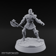 Legs Spread Battle Ready Human Warrior Miniature for Dungeons and Dragons, Pathfinder or other TTRPGs