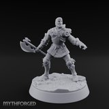 Legs Spread Battle Ready Human Warrior Miniature for Dungeons and Dragons, Pathfinder or other TTRPGs