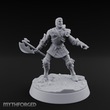 Legs Spread Battle Ready Human Warrior Miniature for Dungeons and Dragons, Pathfinder or other TTRPGs