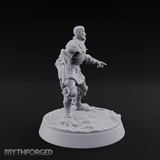 Legs Spread Battle Ready Human Warrior Miniature for Dungeons and Dragons, Pathfinder or other TTRPGs