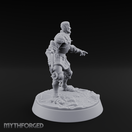 Legs Spread Battle Ready Human Warrior Miniature for Dungeons and Dragons, Pathfinder or other TTRPGs