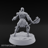 Legs Spread Battle Ready Human Warrior Miniature for Dungeons and Dragons, Pathfinder or other TTRPGs
