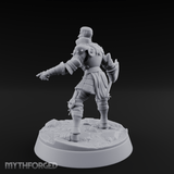 Legs Spread Battle Ready Human Warrior Miniature for Dungeons and Dragons, Pathfinder or other TTRPGs