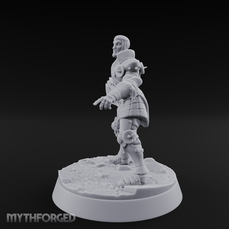 Legs Spread Battle Ready Human Warrior Miniature for Dungeons and Dragons, Pathfinder or other TTRPGs