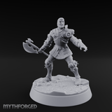 Legs Spread Battle Ready Human Warrior Miniature for Dungeons and Dragons, Pathfinder or other TTRPGs